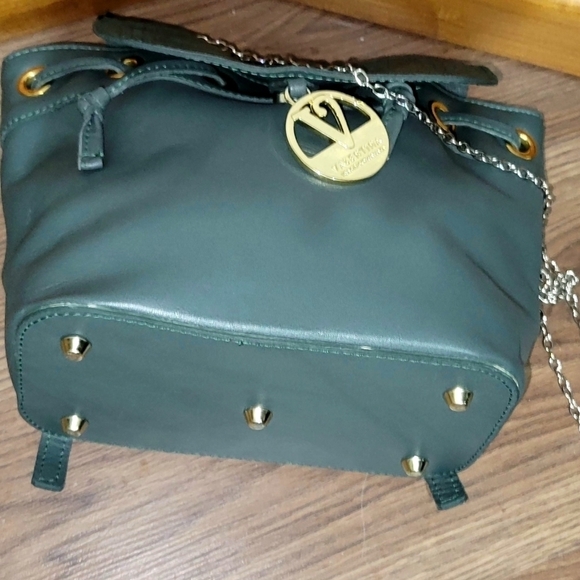 Valentina mini Green Leather backpack - Picture 5 of 14